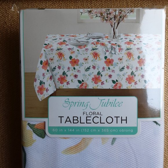 Spring Jubilee Floral Table Linen | New! 60x144" - Picture 4 of 10